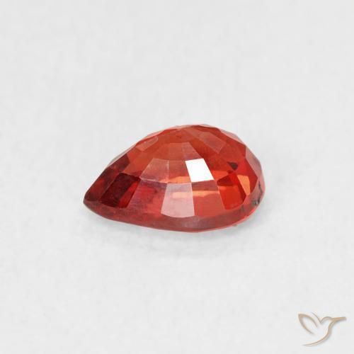 Zaffiro Arancio Medio naturale da 0.63 ct, Forma a pera, VS