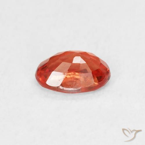 Zaffiro Arancia Fuoco naturale da 0.60 ct, Ovale, VS