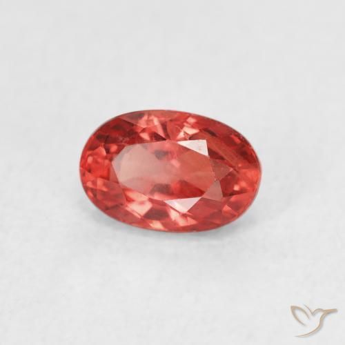 Zaffiro Rosso medio naturale da 0.75 ct, Ovale, VS