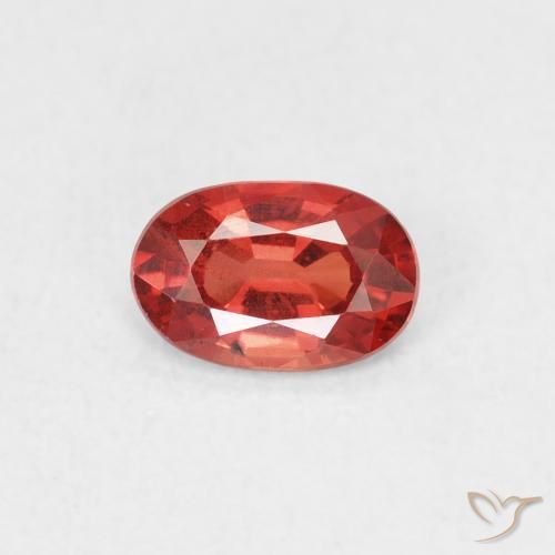 0.51ct Naturale Rosso cremisi brillante Zaffiro, Ovale, VS