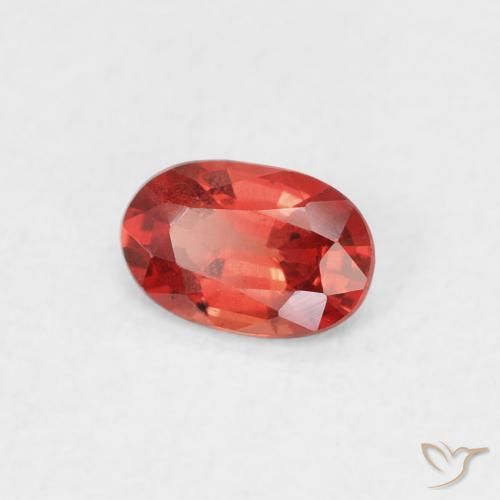 Zaffiro Rosso cremisi brillante naturale da 0.51 ct, Ovale, VS