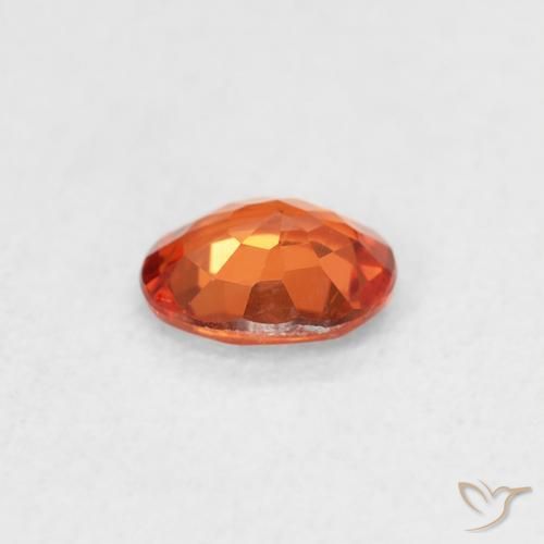 Zaffiro Arancia Fuoco naturale da 0.49 ct, Ovale, VS