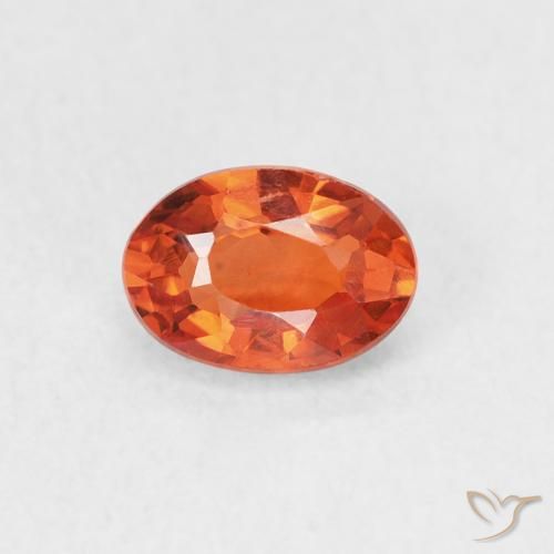 0.73ct Naturale Arancia Fuoco Zaffiro, Ovale, VS