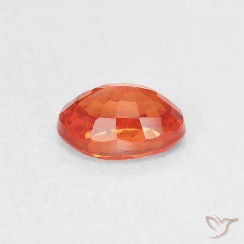 Zaffiro Arancia Fuoco naturale da 0.73 ct, Ovale, VS