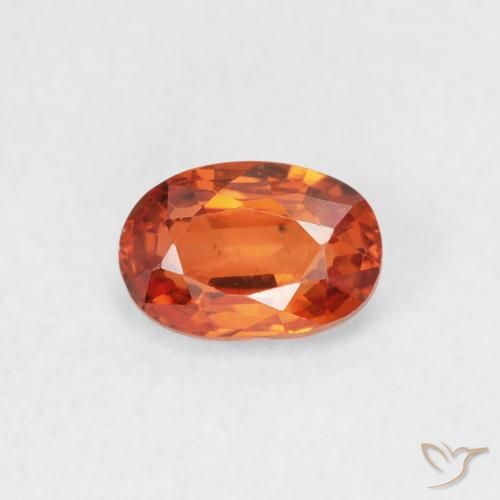0.68ct Naturale Arancio Medio Zaffiro, Ovale, VS