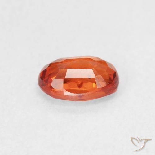 Zaffiro Arancio Medio naturale da 0.68 ct, Ovale, VS