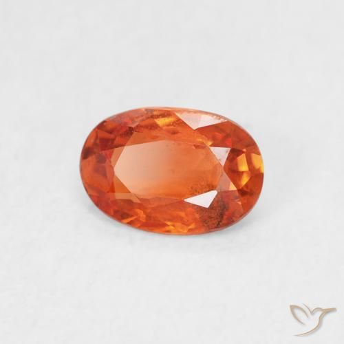 Zaffiro Arancia Fuoco naturale da 0.57 ct, Ovale, VS