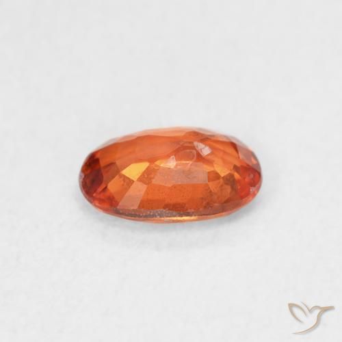Zaffiro Arancia Fuoco naturale da 0.57 ct, Ovale, VS