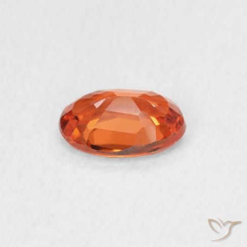 Zaffiro Arancione Ambra naturale da 0.52 ct, Ovale, VVS-VS