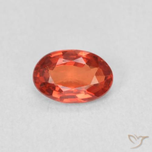 0.58ct Naturale Rosso medio Zaffiro, Ovale, VVS-VS