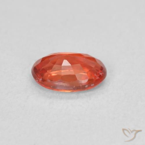 Zaffiro Rosso medio naturale da 0.58 ct, Ovale, VVS-VS