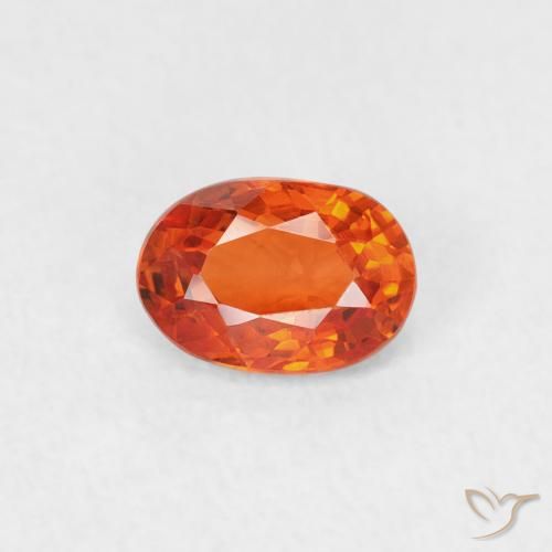 0.59ct Naturale Arancia Fuoco Zaffiro, Ovale, VVS