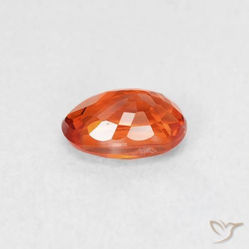 Zaffiro Arancia Fuoco naturale da 0.59 ct, Ovale, VVS