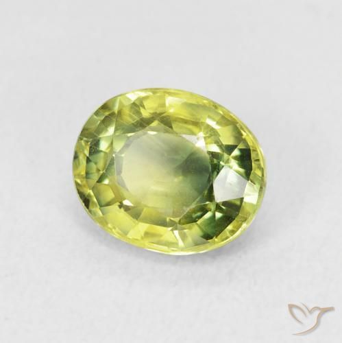 Zaffiro Medium Light Green naturale da 2.00 ct, Ovale, VVS-VS