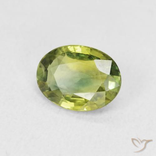Zaffiro Verde foresta chiaro naturale da 1.51 ct, Ovale, VVS-VS