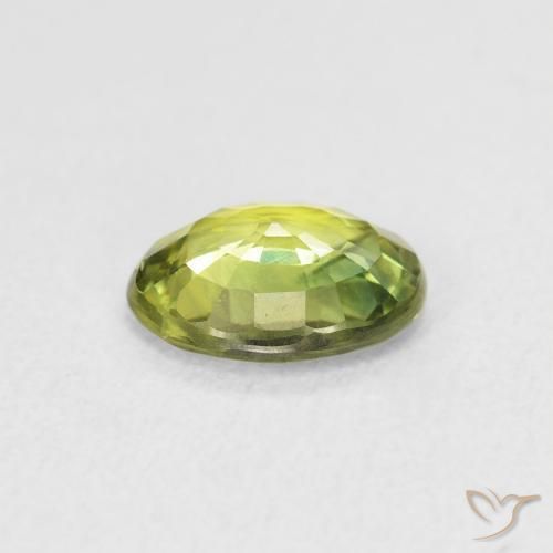 Zaffiro Verde foresta chiaro naturale da 1.51 ct, Ovale, VVS-VS