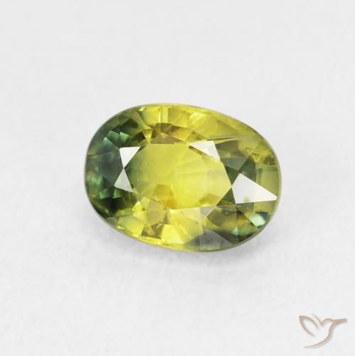 Zaffiro Caldo terroso verde naturale da 1.75 ct, Ovale, VVS-VS