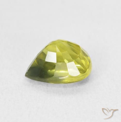 Zaffiro Giallo medio naturale da 1.99 ct, Forma a pera, VVS-VS