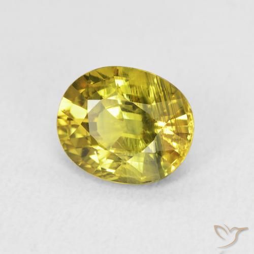 Zaffiro Giallo medio naturale da 2.31 ct, Ovale, VVS-VS