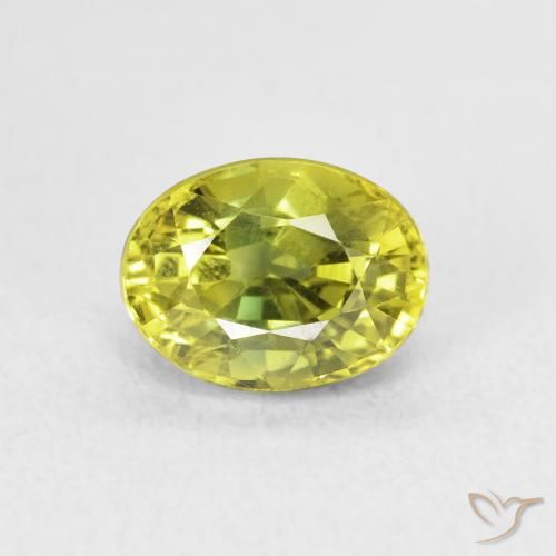 2.93ct Naturale Giallo medio Zaffiro, Ovale, VVS-VS