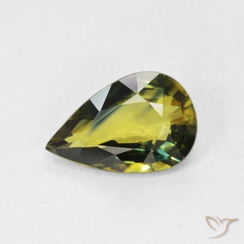 2.11ct Naturale Multicolore Zaffiro, Forma a pera, VVS-VS