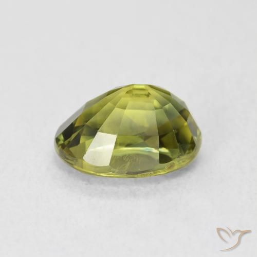 Zaffiro Caldo terroso verde naturale da 2.65 ct, Ovale, VVS-VS