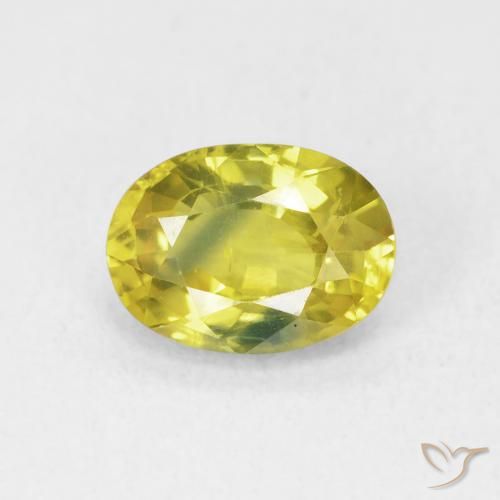 2.71ct Naturale Giallo medio Zaffiro, Ovale, VS