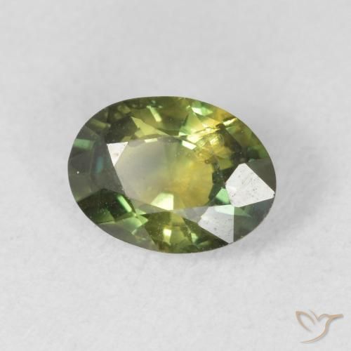 Zaffiro Verde foresta naturale da 1.37 ct, Ovale, VS