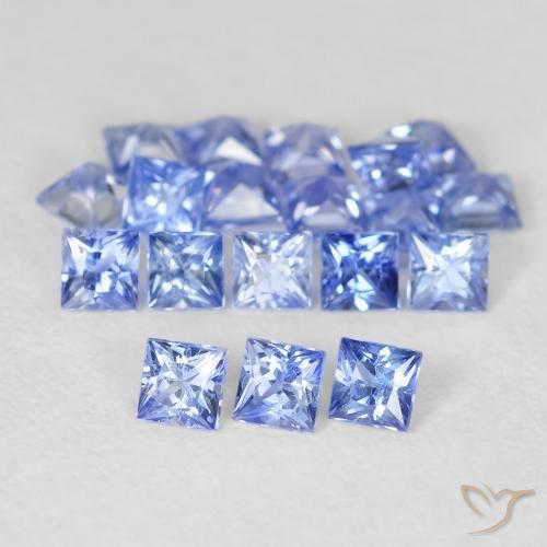 Gemme di Zaffiro Blu intenso naturale da 2.05 ct, Quadrato, VS