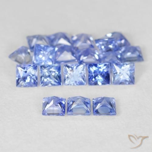 Gemme di Zaffiro Blu intenso naturale da 2.05 ct, Quadrato, VS