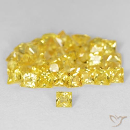 6.89ctw Naturale Oro giallastro Zaffiro, Quadrato, VS