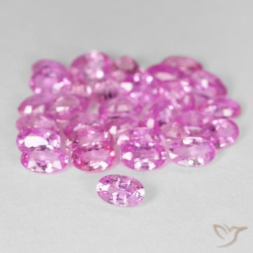 Gemme di Zaffiro Rosa porpora reale naturale da 9.23 ct, Ovale, VS