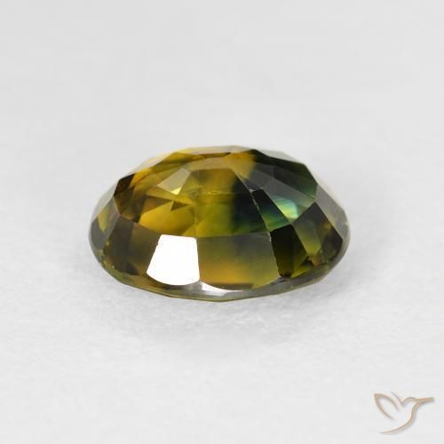 Zaffiro Verde caldo naturale da 3.42 ct, Ovale, VS