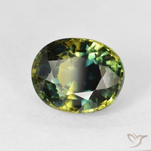 Zaffiro Verde profondo della foresta naturale da 3.97 ct, Ovale, VS