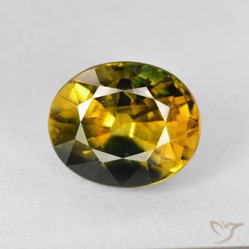 3.24ct Naturale Multicolore Zaffiro, Ovale, VS