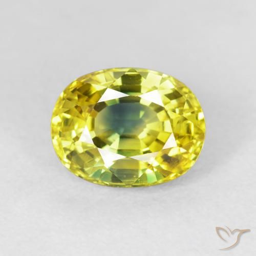 3.44ct Naturale Oro medio Zaffiro, Ovale, VS