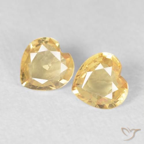 0.73ctw Naturale Oro chiaro Zaffiro, Cuore, VVS-VS