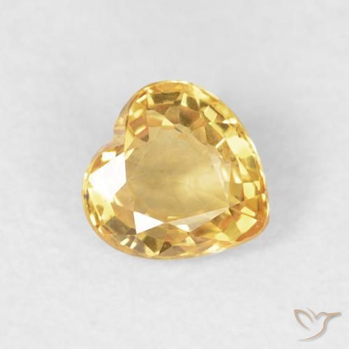 Zaffiro Oro naturale da 0.48 ct, Cuore, VVS-VS