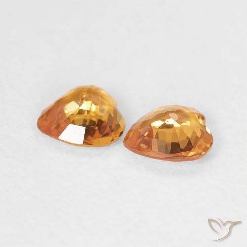 Gemme di Zaffiro Oro naturale da 0.59 ct, Cuore, VVS-VS