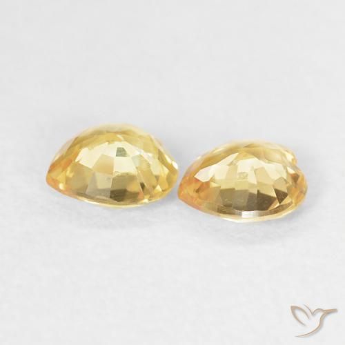 Gemme di Zaffiro Dorato naturale da 0.78 ct, Cuore, VS