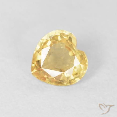 Zaffiro Oro medio naturale da 0.44 ct, Cuore, VS