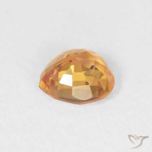 Zaffiro Dorato naturale da 0.46 ct, Cuore, VVS-VS
