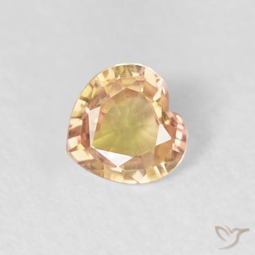 0.33ct Naturale Multicolore Zaffiro, Cuore, VVS-VS