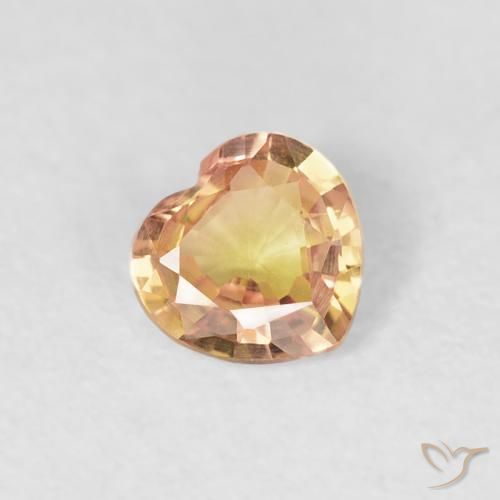 Zaffiro Multicolore naturale da 0.33 ct, Cuore, VVS-VS