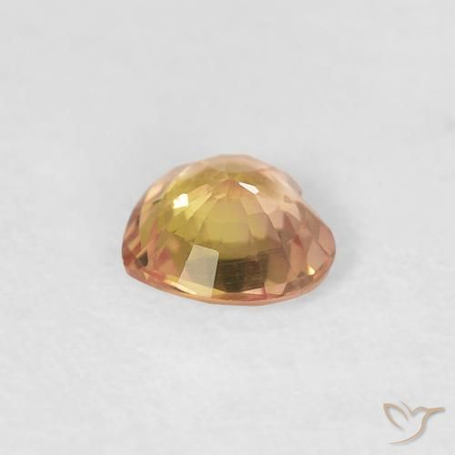 Zaffiro Multicolore naturale da 0.33 ct, Cuore, VVS-VS