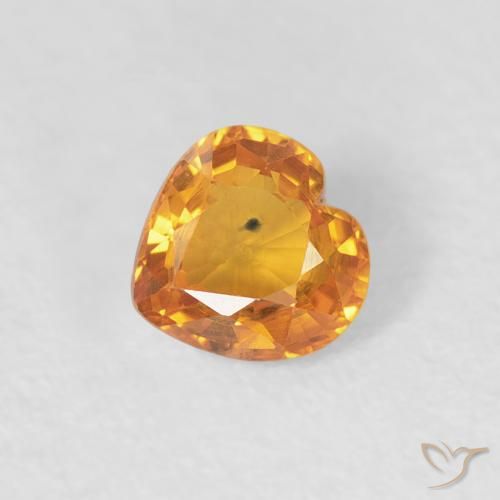 0.42ct Naturale Oro Zaffiro, Cuore, VS