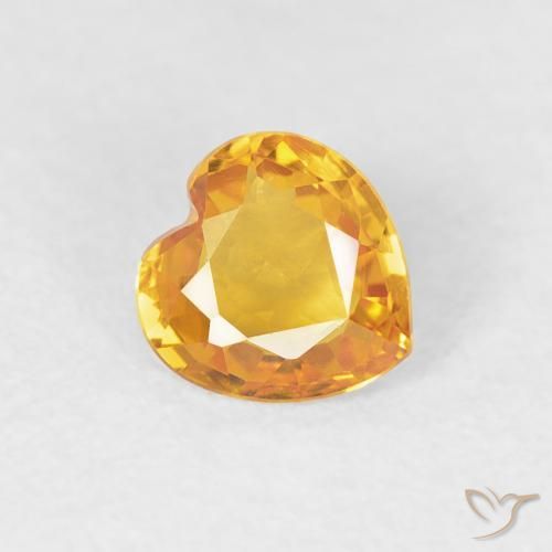 Zaffiro Oro naturale da 0.43 ct, Cuore, VS