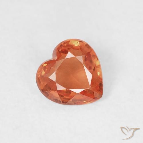0.39ct Naturale Rosso medio Zaffiro, Cuore, VS