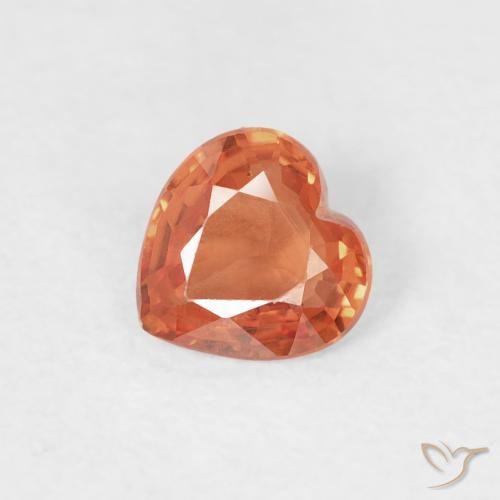 Zaffiro Rosso medio naturale da 0.39 ct, Cuore, VS
