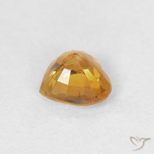 Zaffiro Dorato naturale da 0.44 ct, Cuore, VS-SI